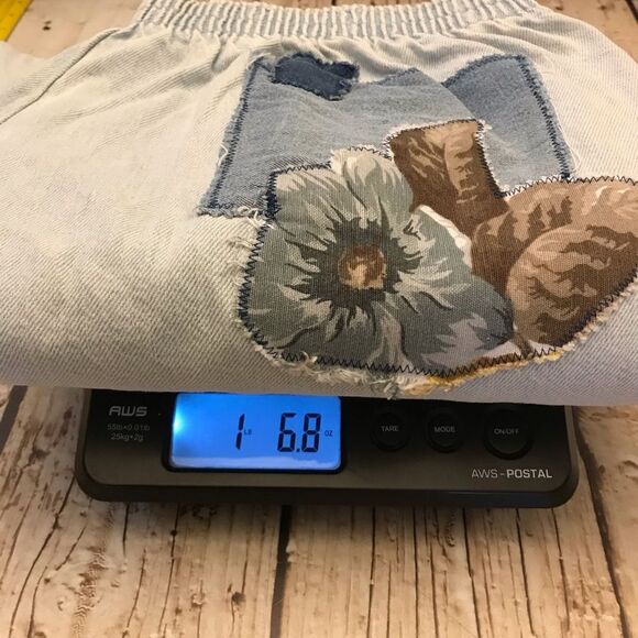 OOAK Classic Element Woman Upcycled Floral Patch Baggy Jeans Sz 20 - Picture 14 of 16